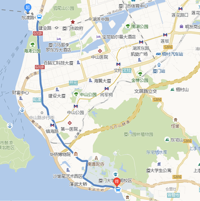 地图记录厦门4天