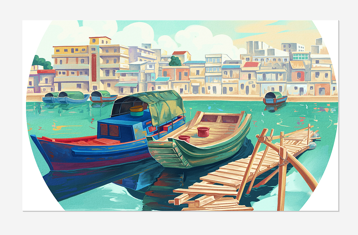 厦门 沙坡尾|插画|商业插画|嗨亚工作室 